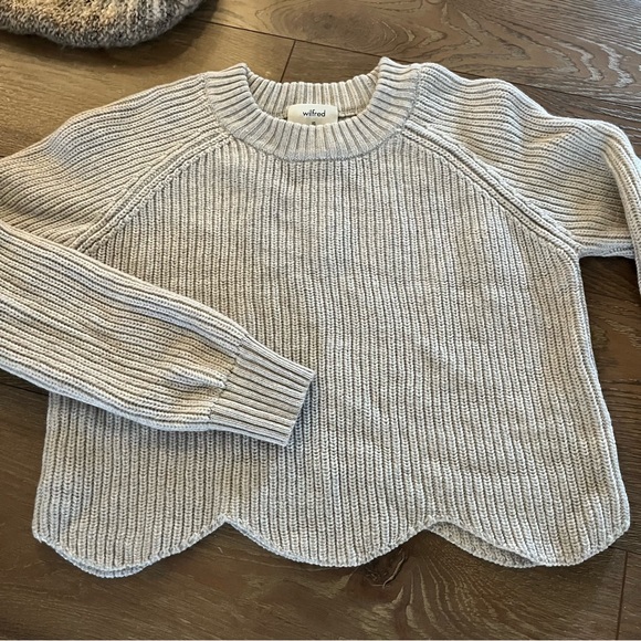 Wilfred Sardou Sweater , Scalloped Crew neck sweater , Sz XS - Picture 7 of 10